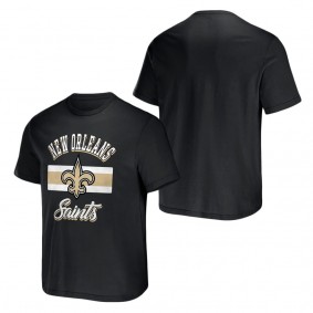 Men's New Orleans Saints NFL x Darius Rucker Collection by Fanatics Black Stripe T-Shirt