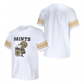 Men's New Orleans Saints NFL x Darius Rucker Collection by Fanatics White Football Striped T-Shirt