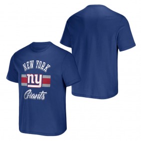 Men's New York Giants NFL x Darius Rucker Collection by Fanatics Royal Stripe T-Shirt