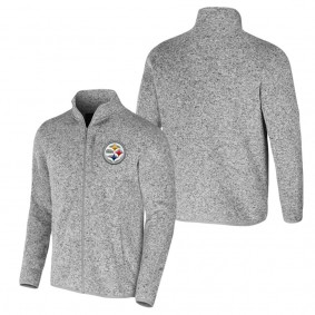Men's Pittsburgh Steelers NFL x Darius Rucker Collection by Fanatics Heather Gray Fleece Full-Zip Jacket