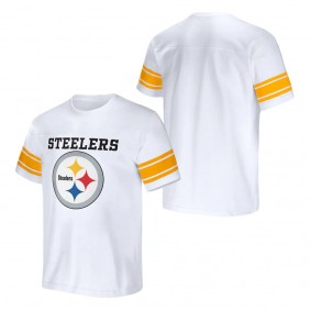 Men's Pittsburgh Steelers NFL x Darius Rucker Collection by Fanatics White Football Striped T-Shirt