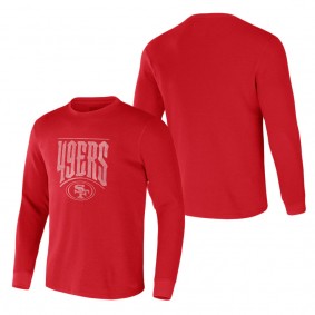 Men's San Francisco 49ers NFL x Darius Rucker Collection by Fanatics Scarlet Long Sleeve Thermal T-Shirt