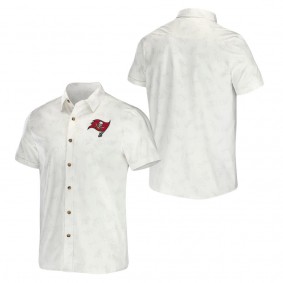 Men's Tampa Bay Buccaneers NFL x Darius Rucker Collection by Fanatics White Woven Button-Up T-Shirt