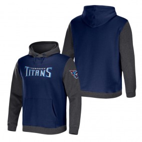 Men's Tennessee Titans NFL x Darius Rucker Collection by Fanatics Navy Charcoal Colorblock Pullover Hoodie