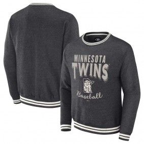 Minnesota Twins Darius Rucker Vintage Pullover Sweatshirt Heather Charcoal