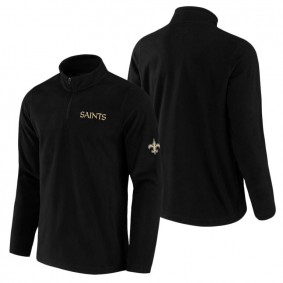 Men's New Orleans Saints NFL x Darius Rucker Collection by Fanatics Black Polar Fleece Quarter-Zip Jacket