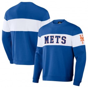 New York Mets Darius Rucker Stripe Pullover Sweatshirt Royal