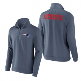 Patriots NFL x Darius Rucker Collection Navy Tri-Blend Quarter-Zip Sweatshirt