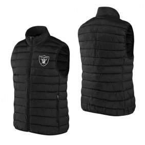 Raiders NFL x Darius Rucker Collection Black Faux Down Full-Zip Vest