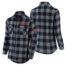 Men's Tampa Bay Buccaneers NFL x Darius Rucker Collection by Fanatics Black Flannel Long Sleeve Button-Up Shirt
