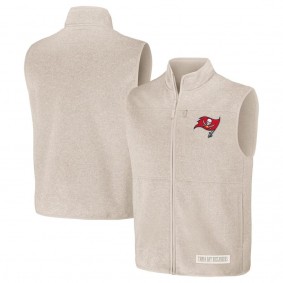 Tampa Bay Buccaneers NFL x Darius Rucker Full-Zip Sweater Vest Oatmeal