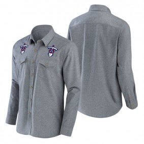 Men's Tennessee Titans NFL x Darius Rucker Collection by Fanatics Gray Chambray Long Sleeve Button-Up Shirt