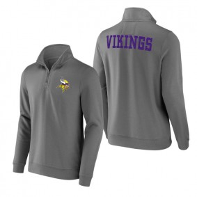 Vikings NFL x Darius Rucker Collection Gray Tri-Blend Quarter-Zip Sweatshirt